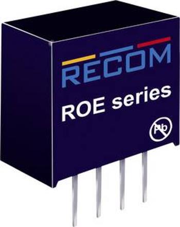 DC/DC měnič Recom ROE-0505S (10016268), vstup 5 V/DC, výstup 5 V/DC, 200 mA, 1 W