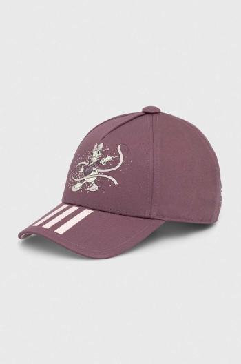 Dětská baseballová čepice adidas Performance LK MD CAP fialová barva, s potiskem, IW1124