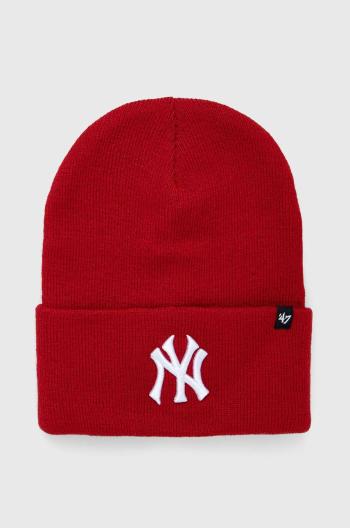 Čepice 47brand MLB New York Yankees červená barva, z tenké pleteniny