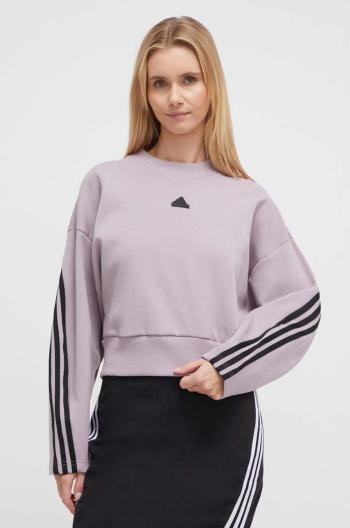 Mikina adidas dámská, růžová barva, hladká, IS3880