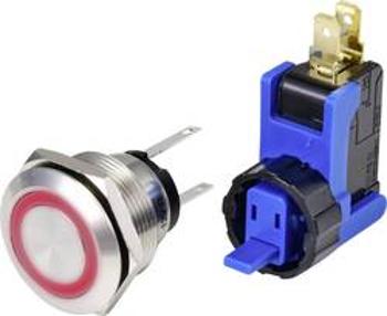 Tlačítko TRU COMPONENTS 250 V, 15 A, nerezová ocel, 1 ks