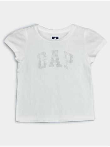 Bílé holčičí dětské tričko GAP Logo 5 mid rise khaki shorts "