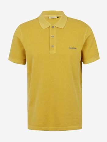 Calvin Klein Jeans Garment Dye Logo Triko Žlutá