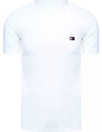 Bílé tričko s výšivkou a výstřihem do v vel. 2XL