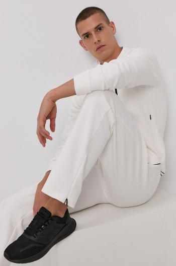 Kalhoty Guess pánské, bílá barva, hladké