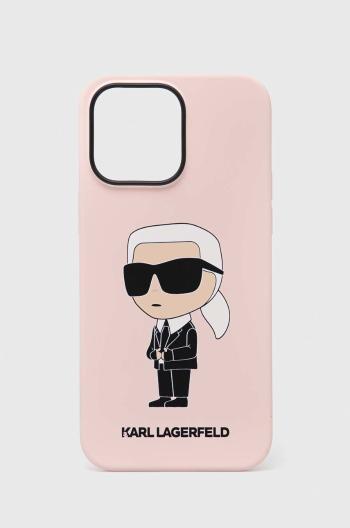 Obal na telefon Karl Lagerfeld iPhone 14 Pro Max 6,7'' růžová barva