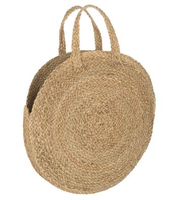 Přírodní veliká kulatá kabela do ruky Bag Round Grass - 50*5*58cm 33308