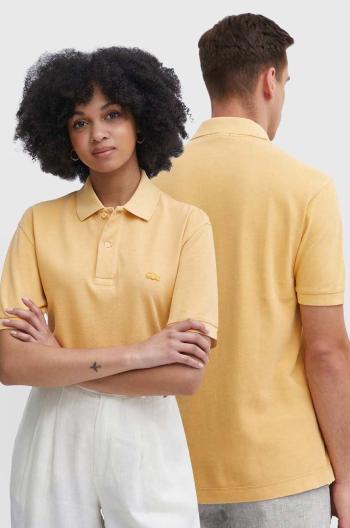 Bavlněné polo tričko Lacoste oranžová barva, PH3450 S0I