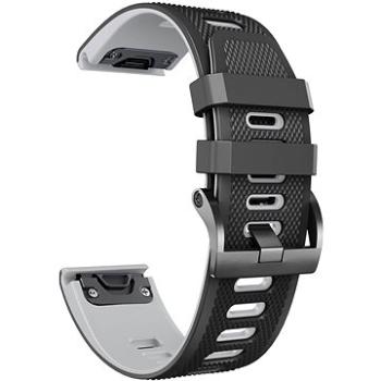 X-SITE silikonový pro Garmin QuickFit 26mm, černošedý (ERSQCKS-015BG26)