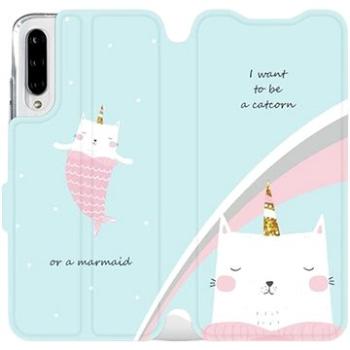 Flipové pouzdro na mobil Xiaomi Mi A3 - MH11S Kočička - I want to be a catcorn or a marmaid (5903226953721)