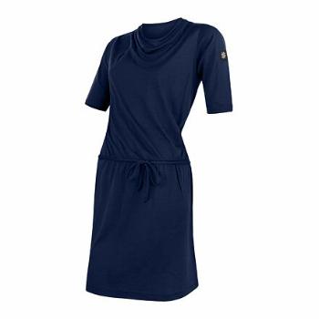 SENSOR MERINO ACTIVE dámské šaty deep blue Velikost: S