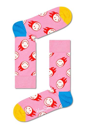 Ponožky Happy Socks dámské, růžová barva