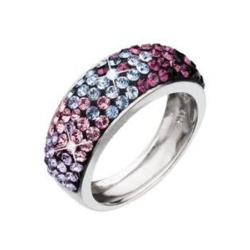EVOLUTION GROUP CZ Stříbrný prsten s krystaly Crystals from Swarovski® Magic Violet - velikost 52 - 35027.3