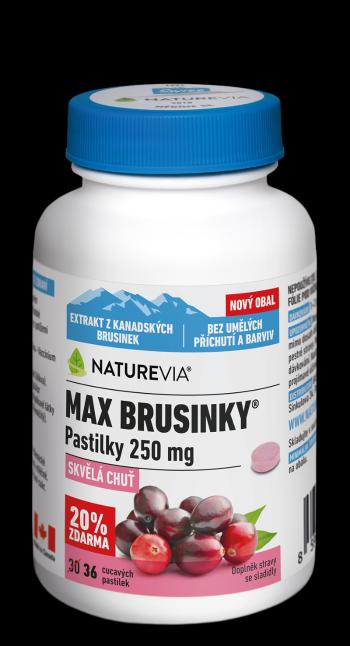 NatureVia Max brusinky Cran-max pastilky 36 pastilek