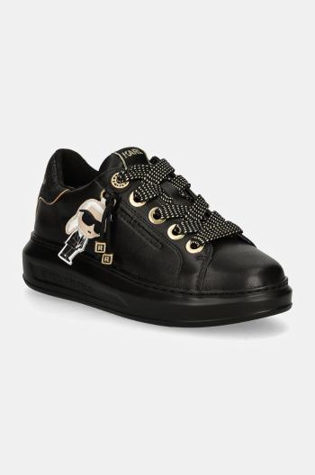 Kožené sneakers boty Karl Lagerfeld KAPRI černá barva, KL62574F