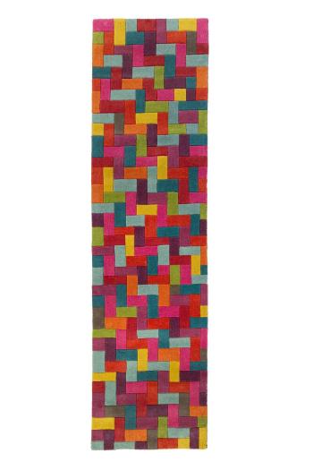 Flair Rugs koberce Ručně všívaný kusový koberec Illusion Flynn Multi - 60x230 cm Vícebarevná