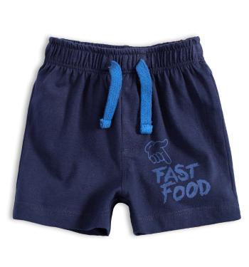 Kojenecké bavlněné šortky KNOT SO BAD FAST FOOD tmavě modré Velikost: 62