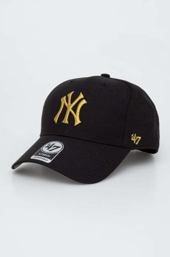 Kšiltovka 47brand MLB New York Yankees černá barva, s aplikací