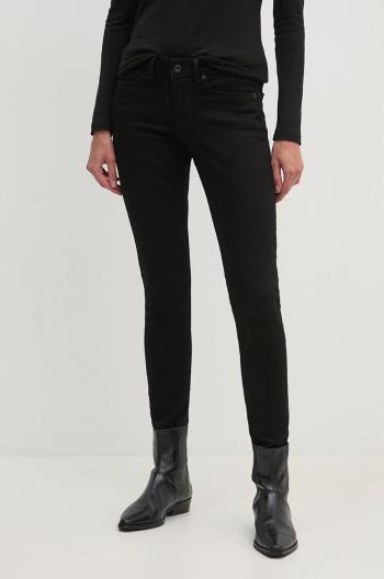 Džíny Pepe Jeans SKINNY JEANS LW dámské, černá barva, PL204583XG9