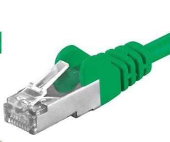 PREMIUMCORD Patch kabel CAT6a S-FTP, RJ45-RJ45, AWG 26/7 0, 25m zelená