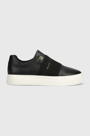 Kožené sneakers boty Gant Avona černá barva, 28531450.G00