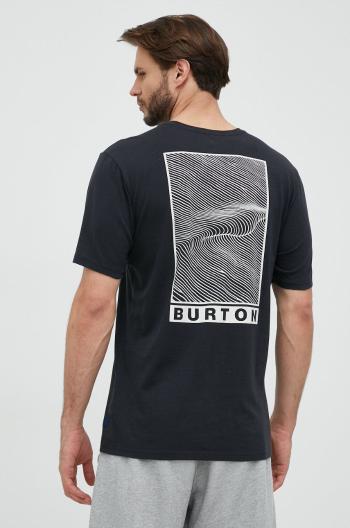 Bavlněné tričko Burton Custom X černá barva, s potiskem