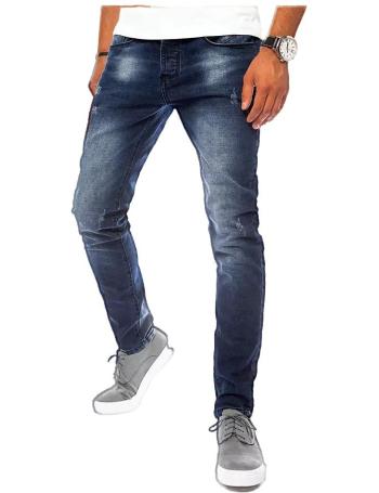 Tmavě modré džíny s prosvětlenými detaily vel. 29