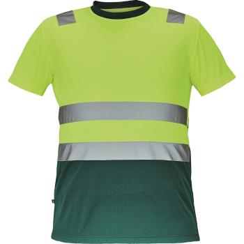 Cerva Pánské reflexní tričko MONZON - Žlutá / zelená | XXXXL