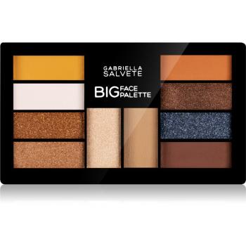 Gabriella Salvete Big Face paleta očních stínů s rozjasňovačem s bronzerem 02 Sunkissed 12 g