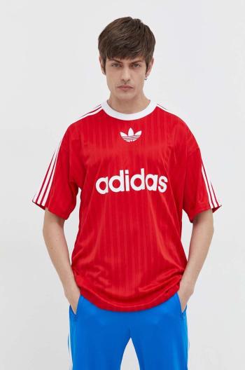 Tričko adidas Originals Adicolor Poly Tee červená barva, s potiskem, IM9458