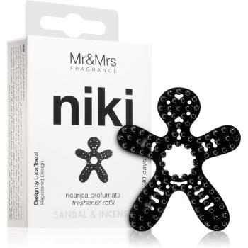 Mr & Mrs Fragrance Niki Sandal & Incense vůně do auta náhradní náplň