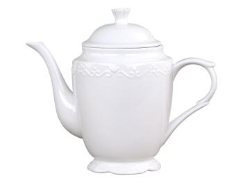 Porcelánová čajová konvice s krajkou Provence lace - 12*20 cm/ 0.9L 63131-01