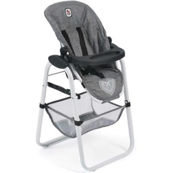 Bayer Chic Jídelní židlička pro panenku Jeans šedivá