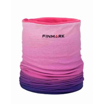 Finmark MULTIFUNCTIONAL SCARF WITH FLEECE Multifunkční šátek, růžová, velikost