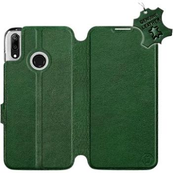 Flip pouzdro na mobil Huawei Y7 2019 - Zelené - kožené -   Green Leather (5903226884148)