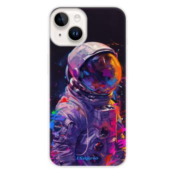 Odolné silikonové pouzdro iSaprio - Neon Astronaut - iPhone 15