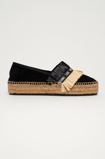 Espadrilky Love Moschino černá barva