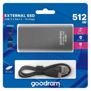 GOODRAM HL100 512GB USB 3.2 450/420 MB/s Type-C External SSD, SSDPR-HL100-512