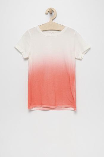 Dětské bavlněné tričko Name it růžová barva