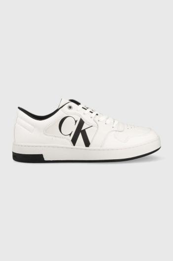 Sneakers boty Calvin Klein Jeans Cupsole Laceup Basket Low bílá barva
