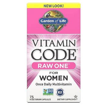 Garden of Life Vitamin Code RAW ONE Women - multivitamín pro ženy - 75 kapslí