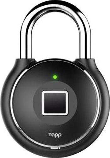 Bluetooth visací zámek zámek s otiskem prstu, visací zámek Bluetooth Tapplock Tapplock one plus - midnight black, 56 mm, Midnight Black