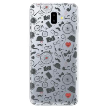 Odolné silikonové pouzdro iSaprio - Vintage Pattern 01 - black - Samsung Galaxy J6+