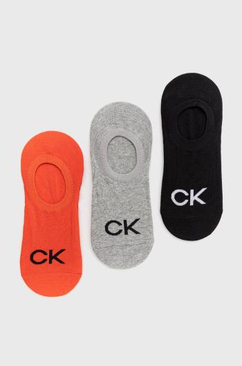 Ponožky Calvin Klein (3-pack) pánské, červená barva