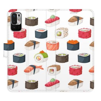 Flipové pouzdro iSaprio - Sushi Pattern 02 - Xiaomi Redmi Note 10 5G