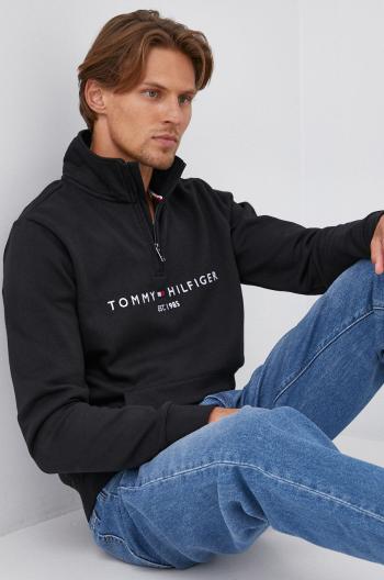 Mikina Tommy Hilfiger pánská, černá barva, hladká