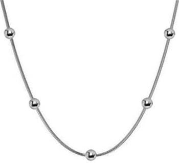 Šperky4U Ocelový řetízek - had s kuličkami, délka 50 cm - OPE1177-50