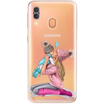 iSaprio Kissing Mom - Blond and Boy pro Samsung Galaxy A40 (kmbloboy-TPU2-A40)