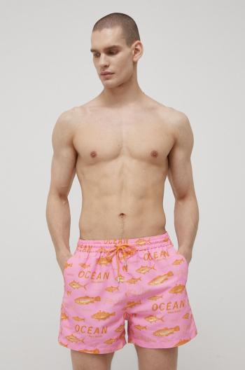 Plavkové šortky Paul Smith růžová barva
