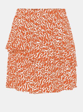 Oranžová vzorovaná sukně AWARE by VERO MODA Hanna